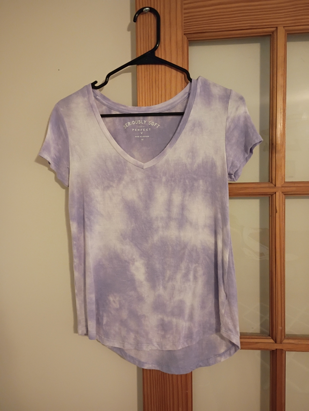 Lavender Tie-Dye V-Neck Tee
